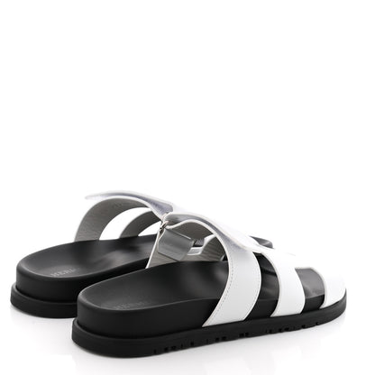 Hermes Calfskin Womens Chypre Sandals 36 White 4 of 9