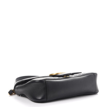 Gucci Calfskin Matelasse Small GG Marmont Shoulder Bag Black 4 of 8
