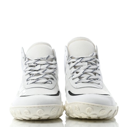 Chanel Calfskin Mesh Lycra Womens Logo High Top Sneakers 39 White 2 of 6