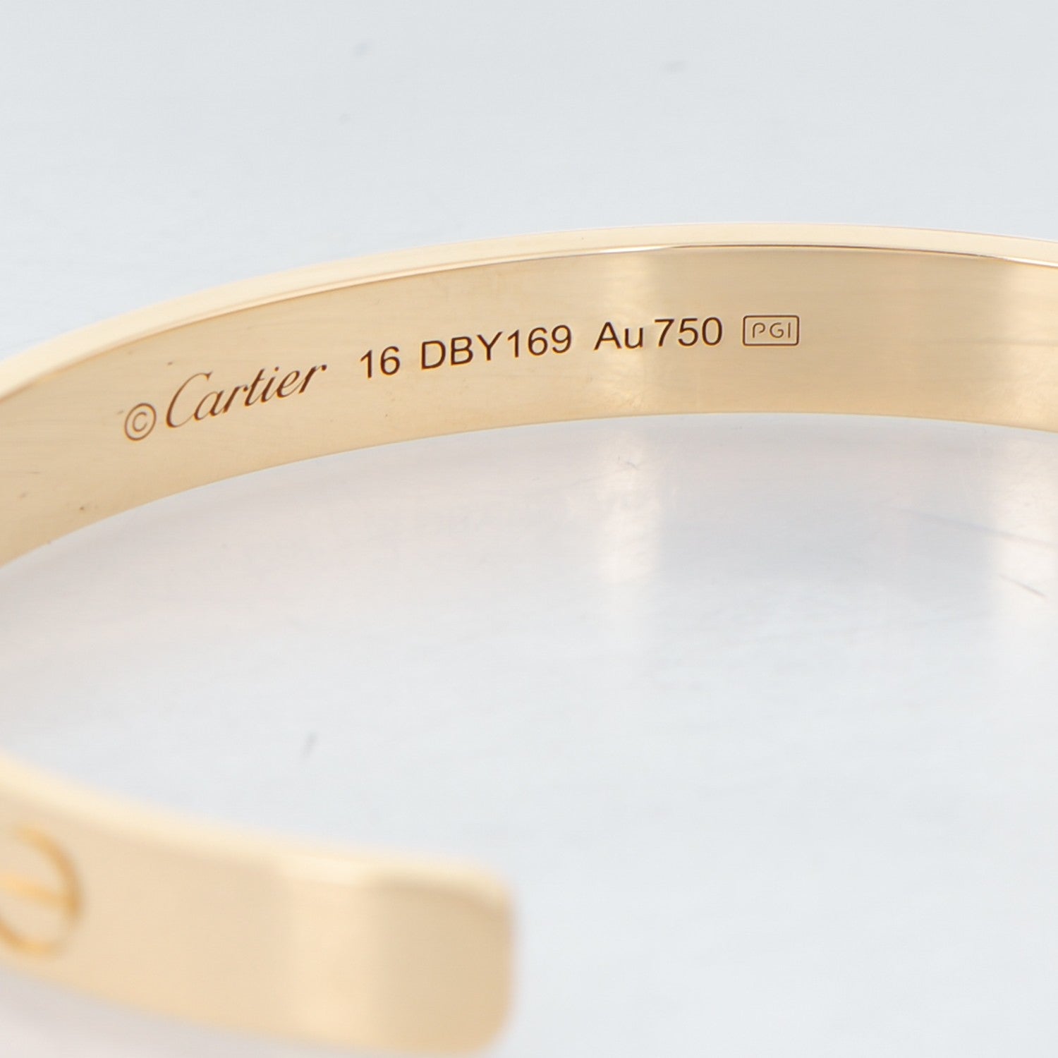 Cartier 18K Yellow Gold LOVE Cuff Bracelet 16 4 of 5