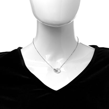 Cartier 18K White Gold Diamond Interlocking LOVE Paved Necklace 2 of 5