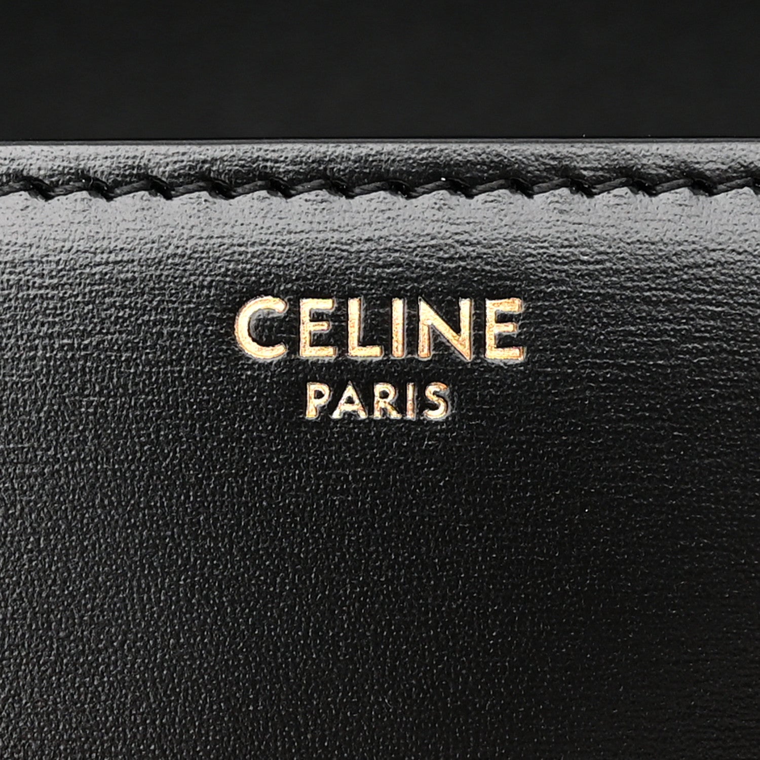 Celine Shiny Calfskin Medium Triomphe Black 6 of 14