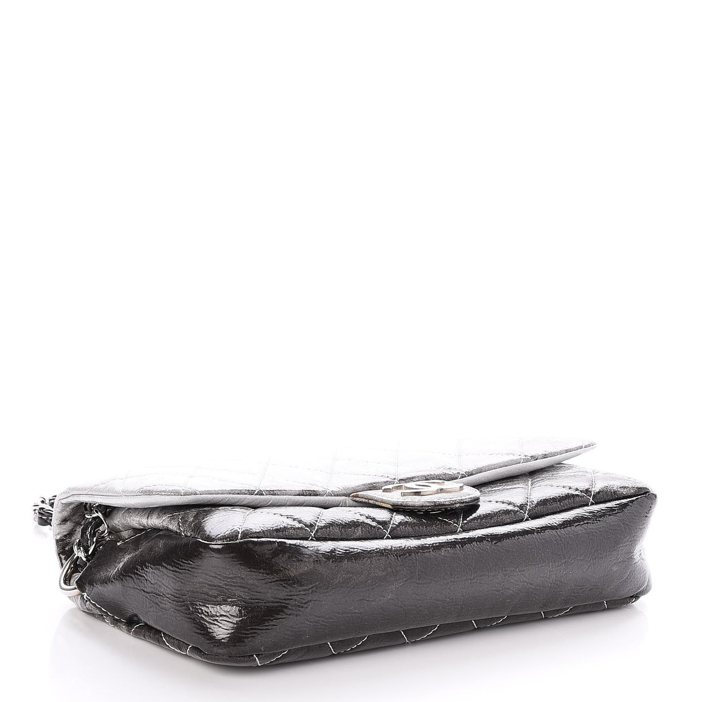 Vinyl Quilted Small Melrose Degrade Flap Black