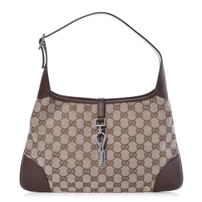 Gucci Monogram Small Jackie O Hobo Brown 1 of 10