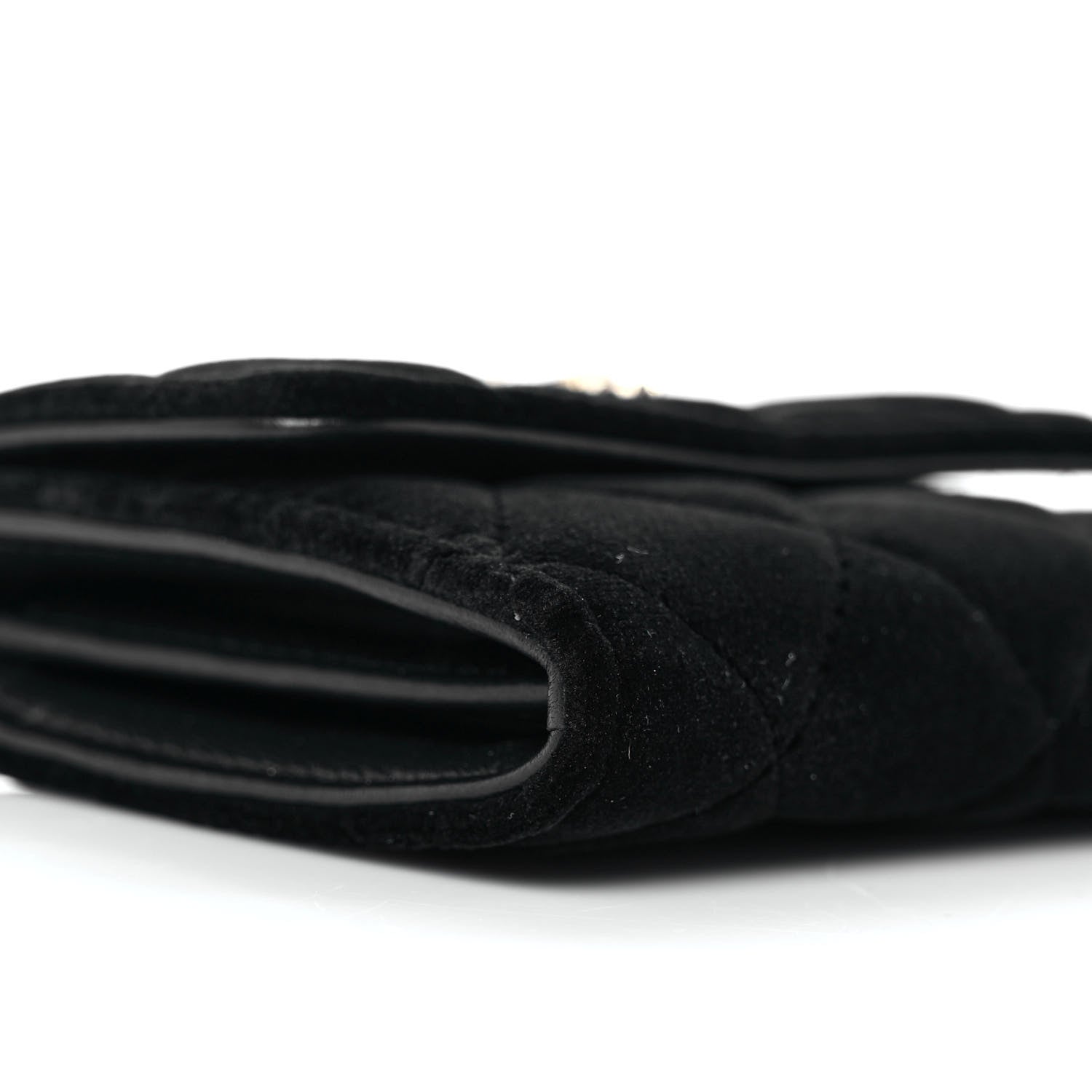 Chanel Velvet Quilted Flap Card Holder Black 5 of 10