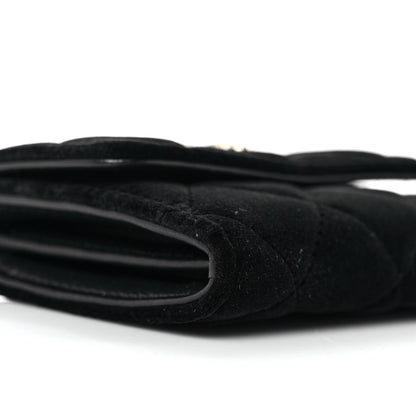 Chanel Velvet Quilted Flap Card Holder Black 5 of 10