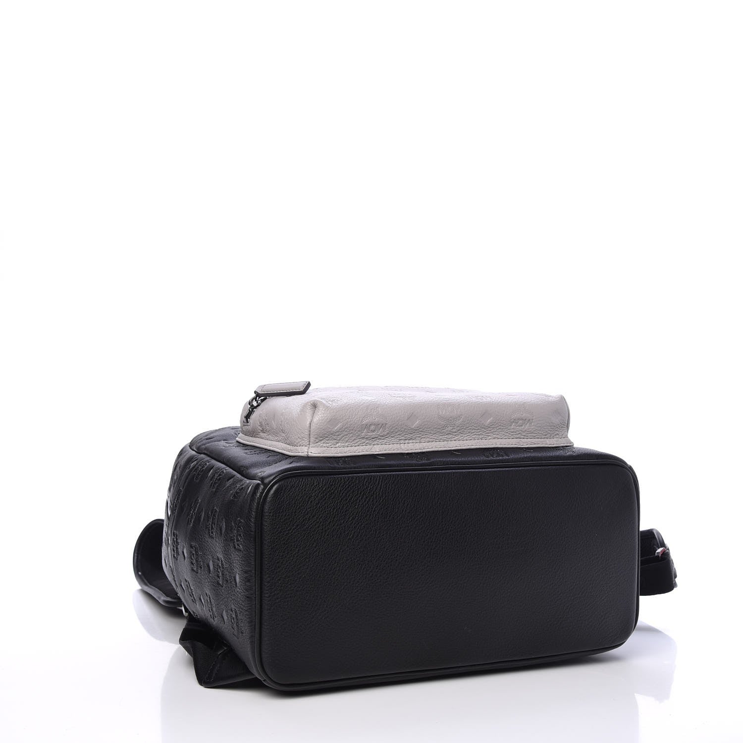 MCM Calfskin Ottomar Medium Two Tone Monogram Backpack Black 4 of 9