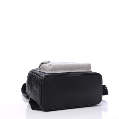 MCM Calfskin Ottomar Medium Two Tone Monogram Backpack Black 4 of 9