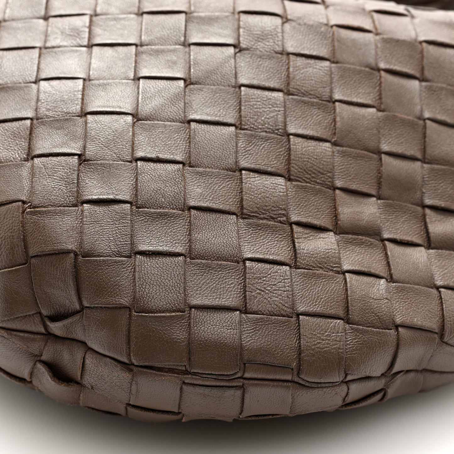 Nappa Intrecciato Teen Jodie Hobo Dark Taupe