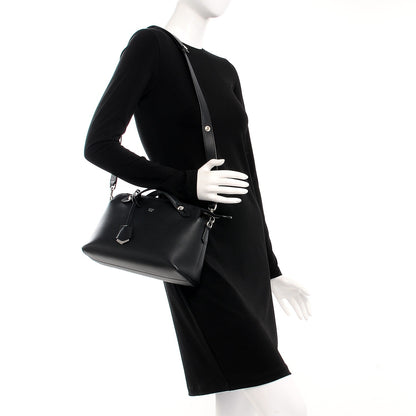 Fendi Vitello Dolce Medium By The Way Boston Bag Black 2 of 8
