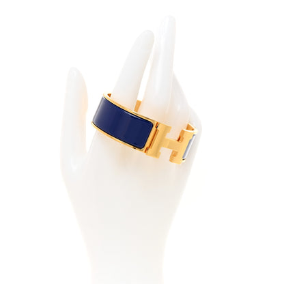 Hermes Enamel Wide Clic Clac H Bracelet GM Bleu Electrique 2 of 5