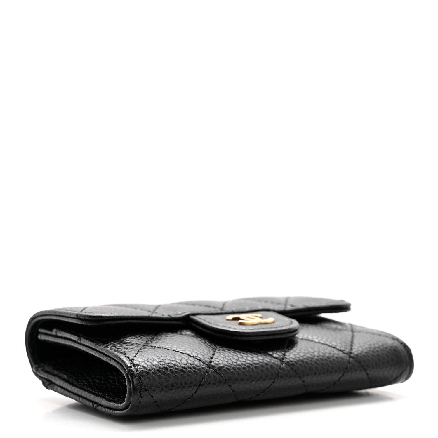 Chanel Caviar Quilted Flap Card Holder Wallet Black 4 of 9
