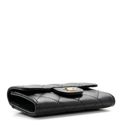 Chanel Caviar Quilted Flap Card Holder Wallet Black 4 of 9