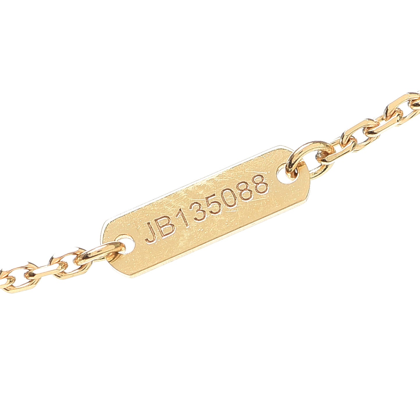 18K Yellow Gold Black Onyx Vintage Alhambra Pendant Necklace