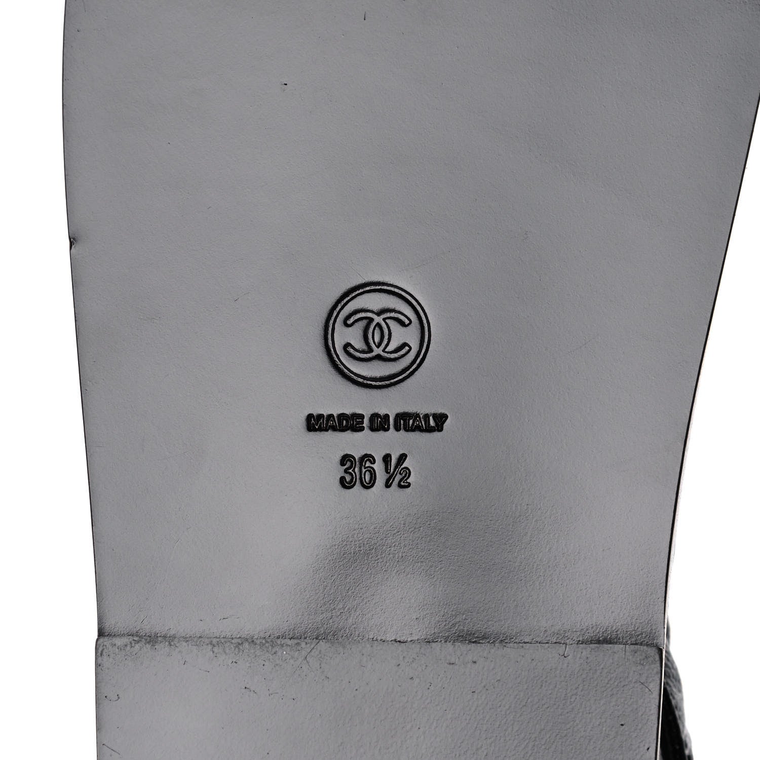 Chanel Grained Calfskin Velcro Dad Sandals 36.5 Black 6 of 9