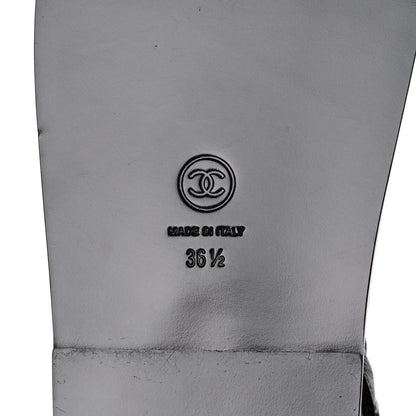 Chanel Grained Calfskin Velcro Dad Sandals 36.5 Black 6 of 9