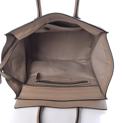 Celine Drummed Calfskin Mini Luggage Dune 5 of 16