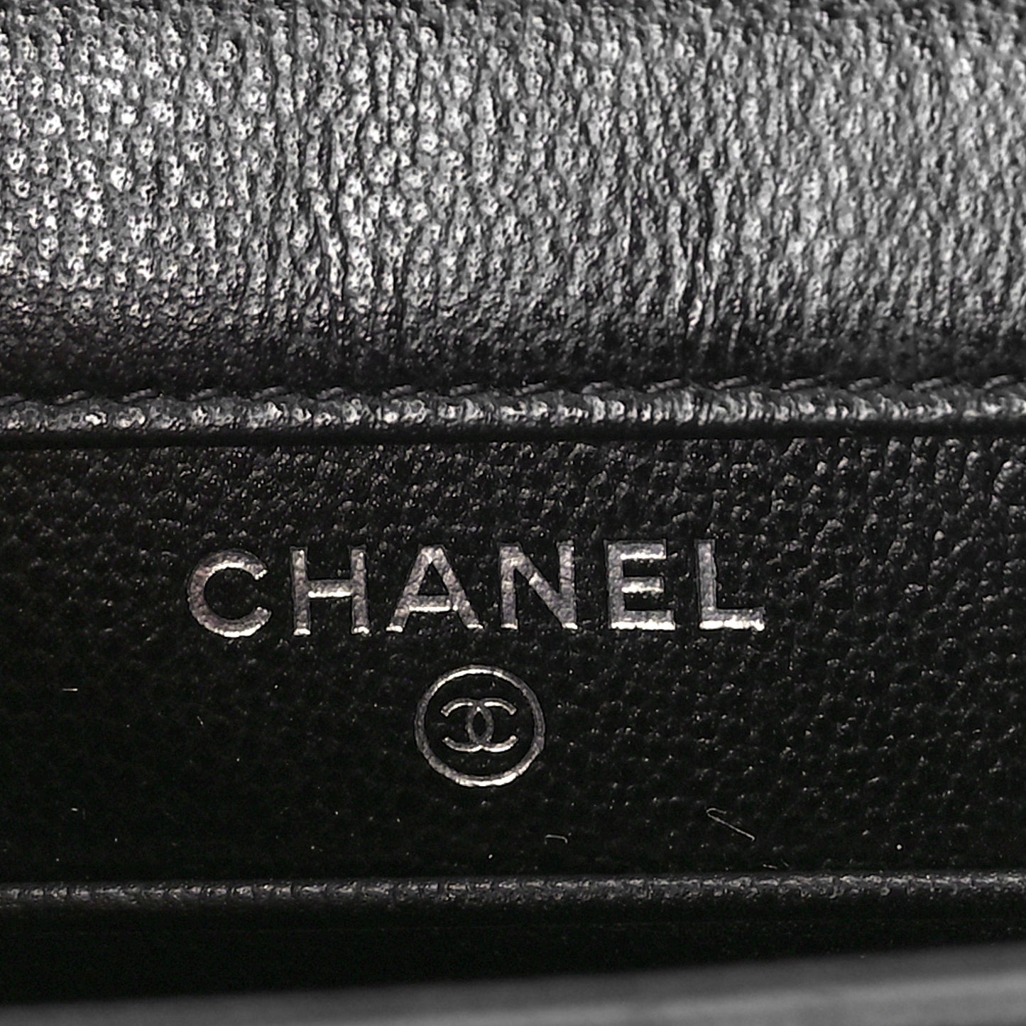Grained Calfskin Quilted CC Box Clutch With Chain Black