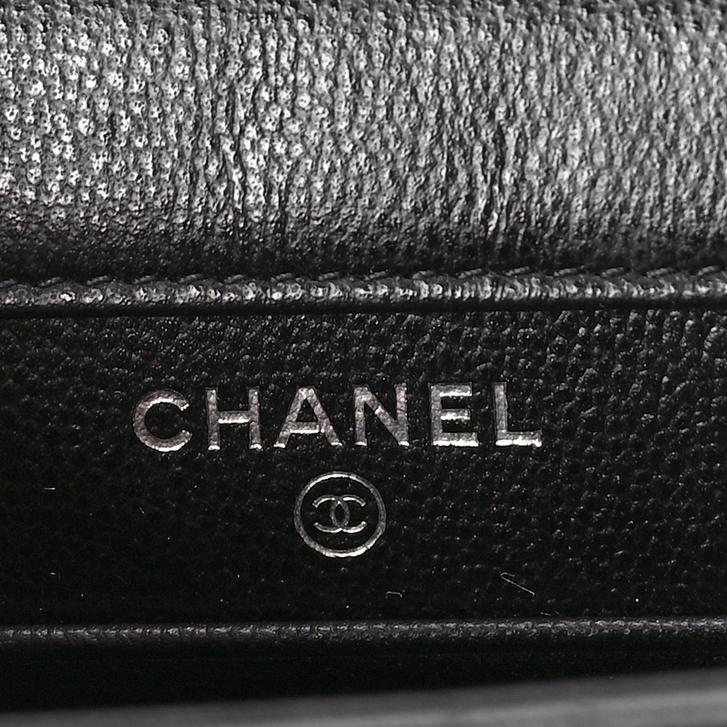 Chanel Grained Calfskin Quilted CC Box Clutch With Chain Black 6 of 9