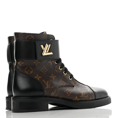 Louis Vuitton Calfskin Wonderland Ranger Boots 39 Black 4 of 8