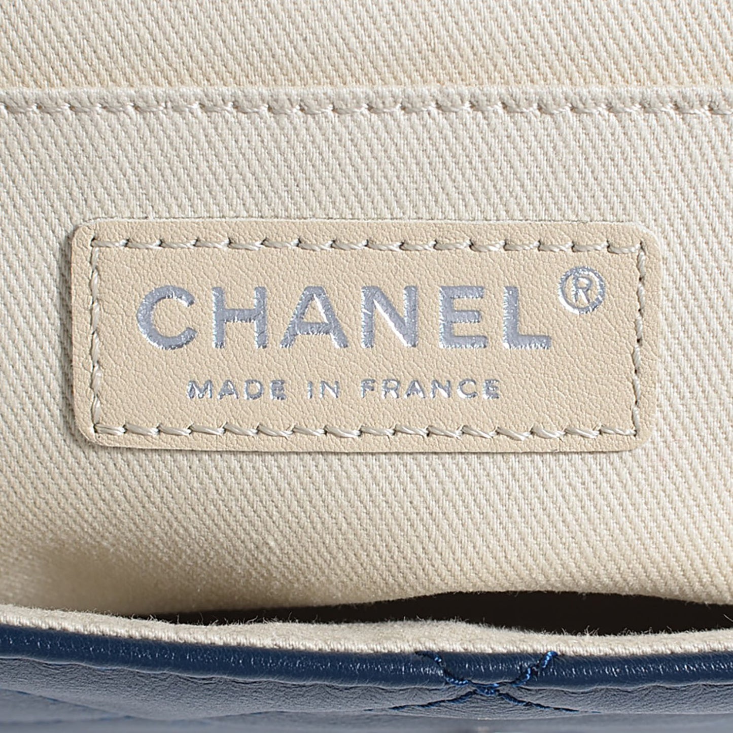 Calfskin Quilted In The Business Flap Dark Blue