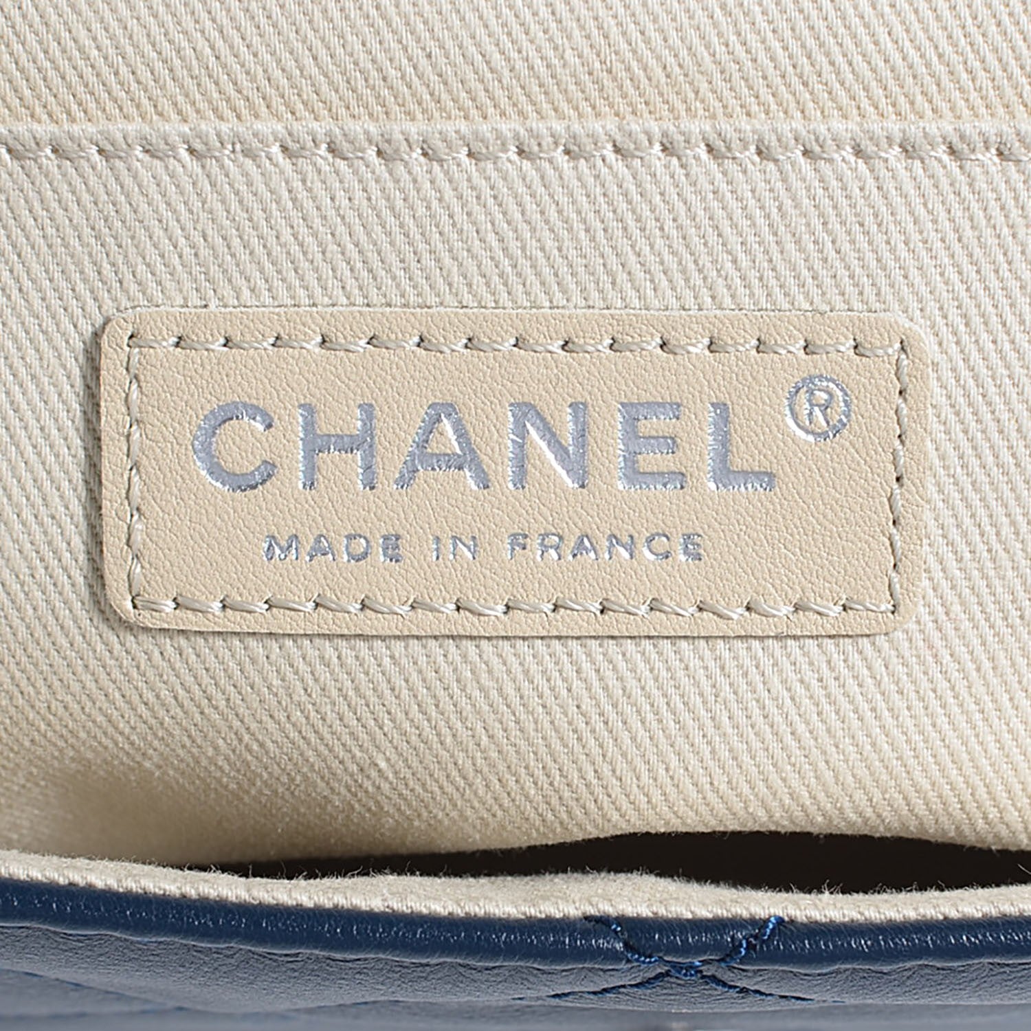 Chanel Calfskin Quilted In The Business Flap Dark Blue 6 of 7