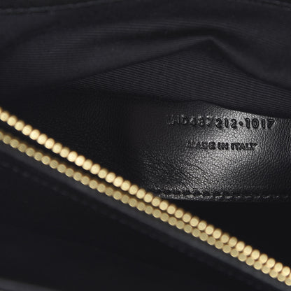 Saint Laurent Sheepskin Matelasse Chevron Monogram Large College Satchel Black 8 of 12