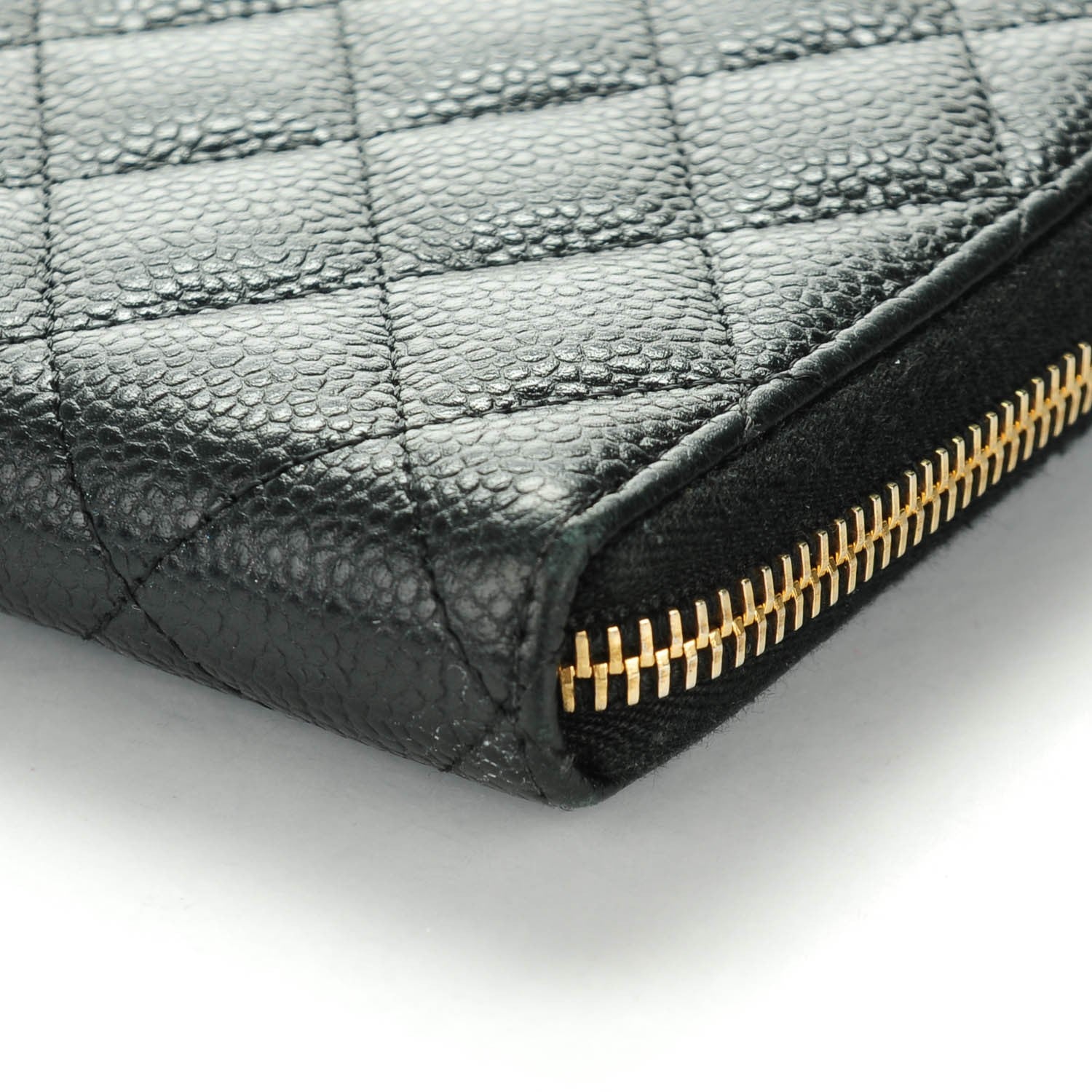 Chanel Caviar Quilted Large Gusset Zip Around Wallet Black 9 of 9
