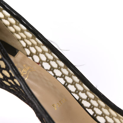 Christian Louboutin Fishnet Patent Guni 55 Spiked Pumps 41 Black 11 of 14