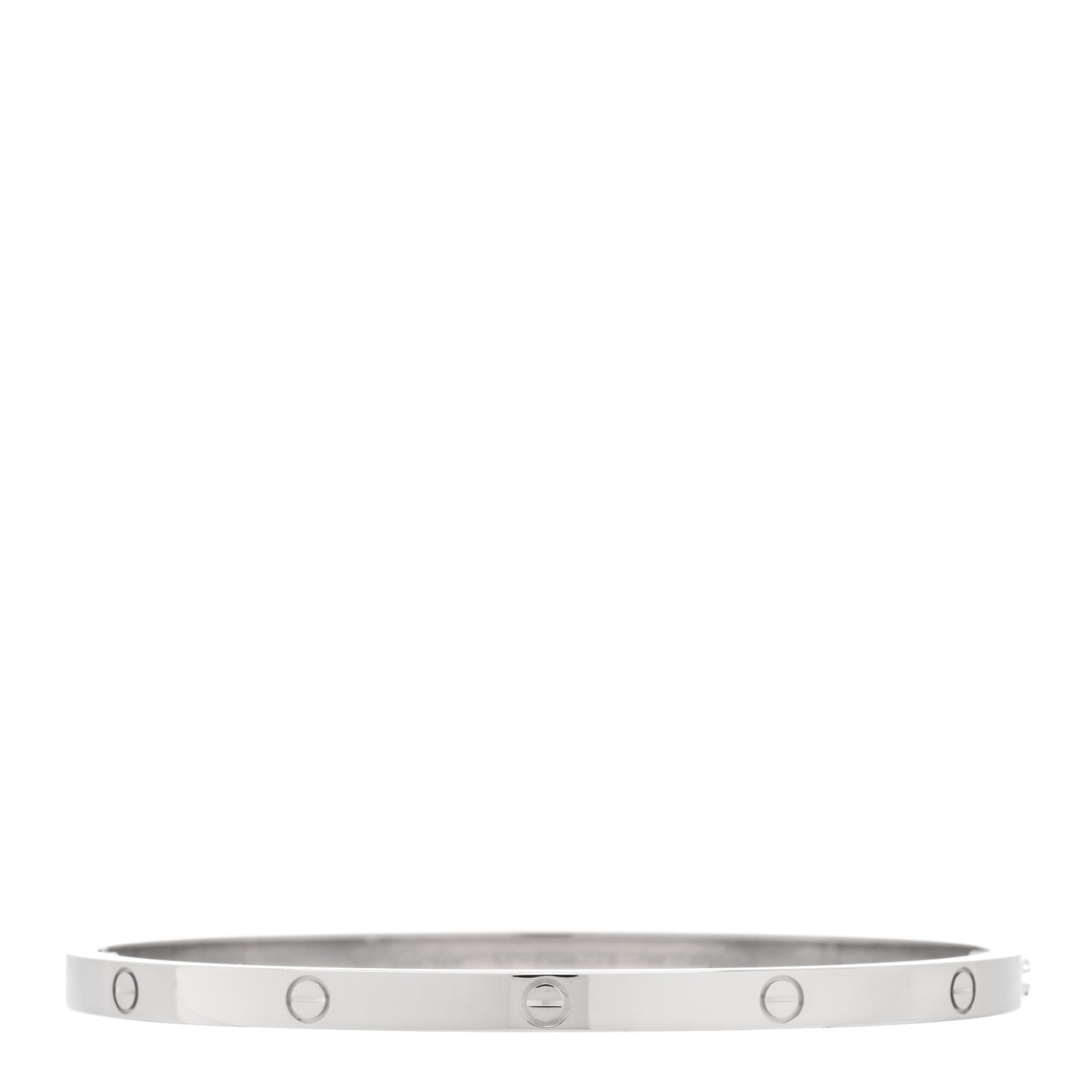 18K White Gold Small LOVE Bracelet 17