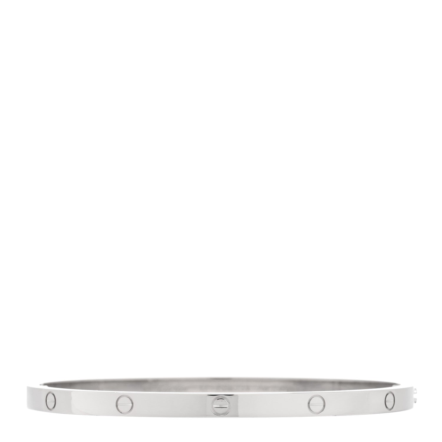 Cartier 18K White Gold Small LOVE Bracelet 17 1 of 5