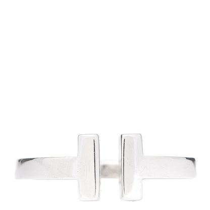 Tiffany Sterling Silver T Square Ring 53 6.5 1 of 5