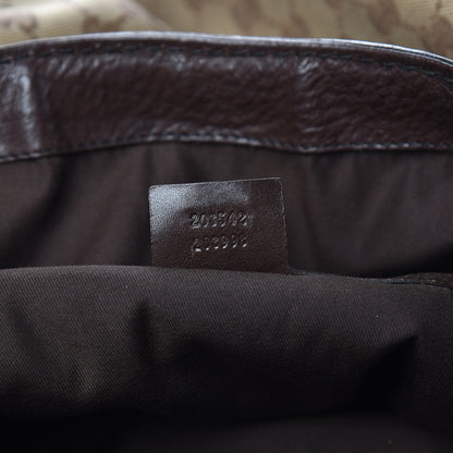 Gucci Monogram Large Jockey Hobo Dark Brown 7 of 16