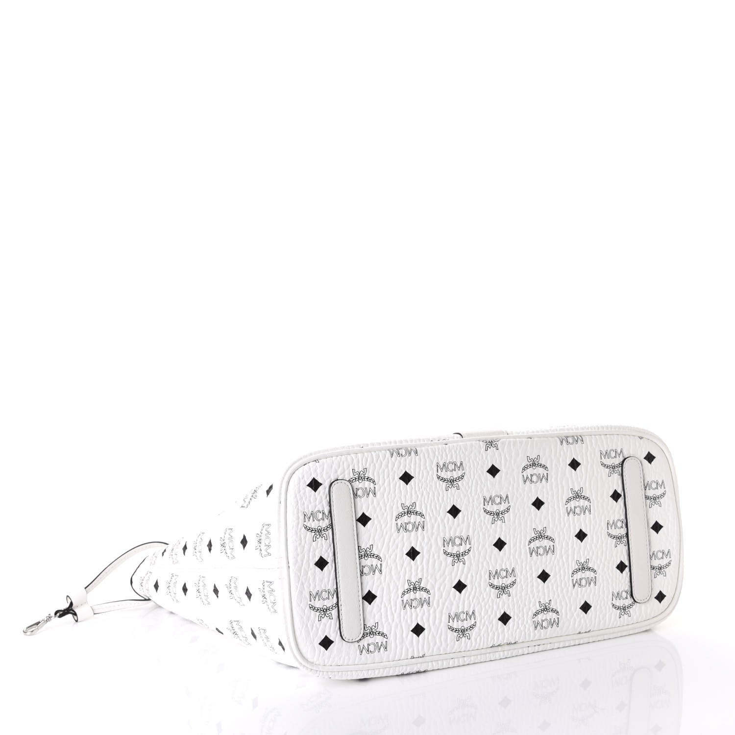 MCM Visetos Medium Liz Reversible Shopper Tote White 6 of 13