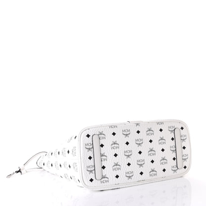 MCM Visetos Medium Liz Reversible Shopper Tote White 6 of 13