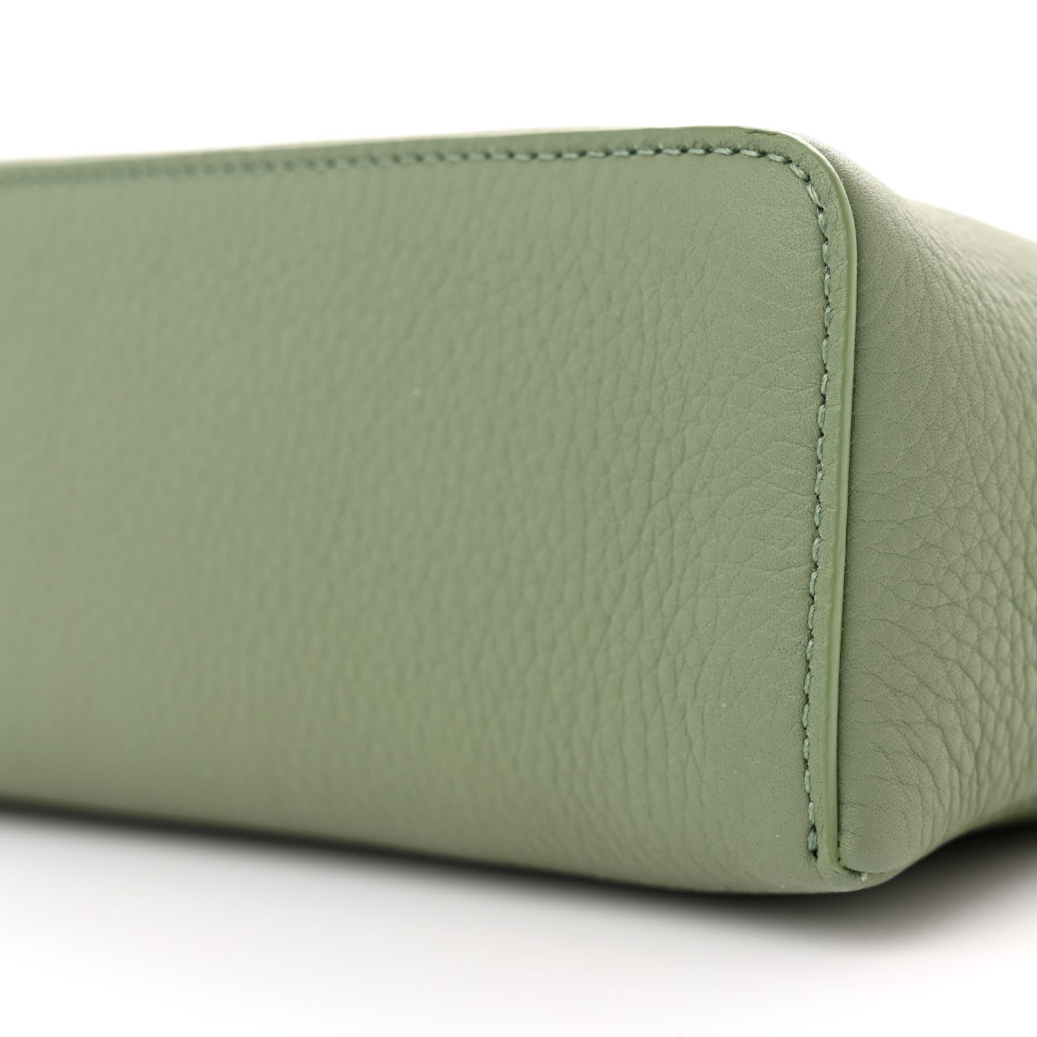 Loro Piana Grained Calfskin L19 Extra Pocket Pouch Sage Brush