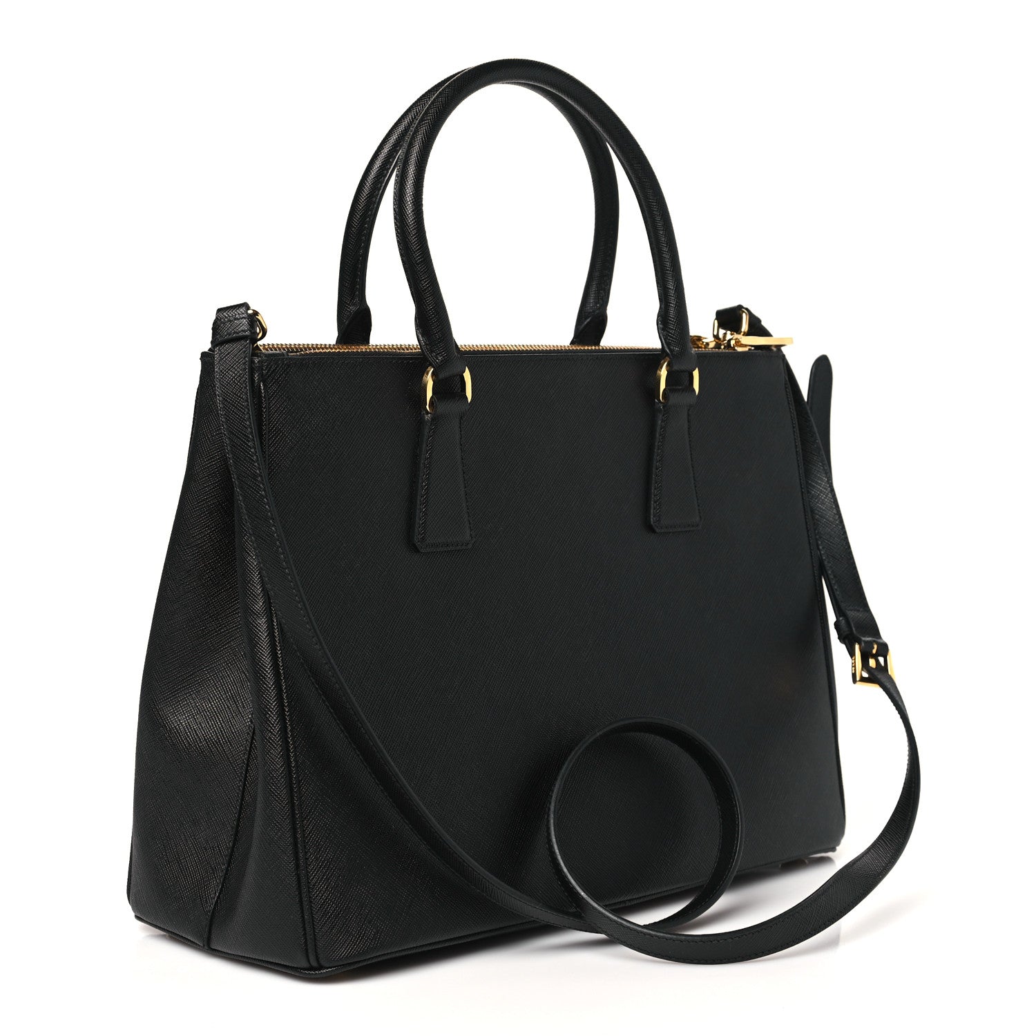 Prada Saffiano Lux Large Galleria Double Zip Tote Black 3 of 9