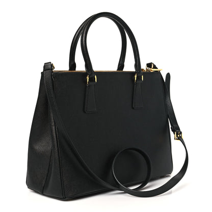 Prada Saffiano Lux Large Galleria Double Zip Tote Black 3 of 9