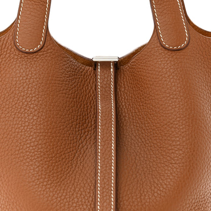Hermes Taurillon Clemence Picotin Lock 18 PM Gold 7 of 11