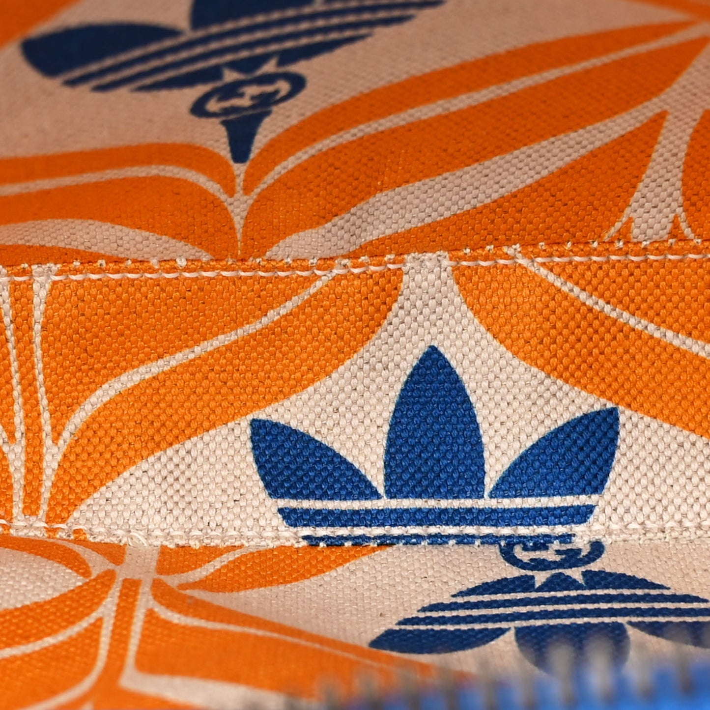 X ADIDAS Textured Dollar Calfskin Belt Bag Blue