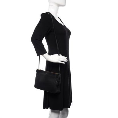 Celine Lambskin Large Trio Crossbody Bag Black 2 of 11