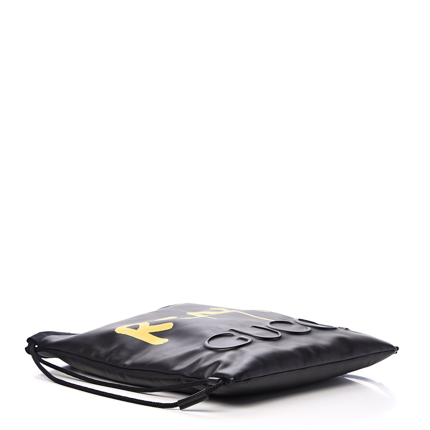 Calfskin Small GucciGhost Drawstring Backpack Black
