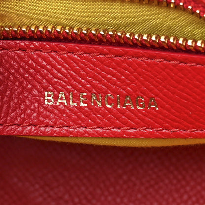 Balenciaga Signature Grained Calfskin Logo XXS Ville Top Handle Bag Rouge Coquelicot Black 6 of 25