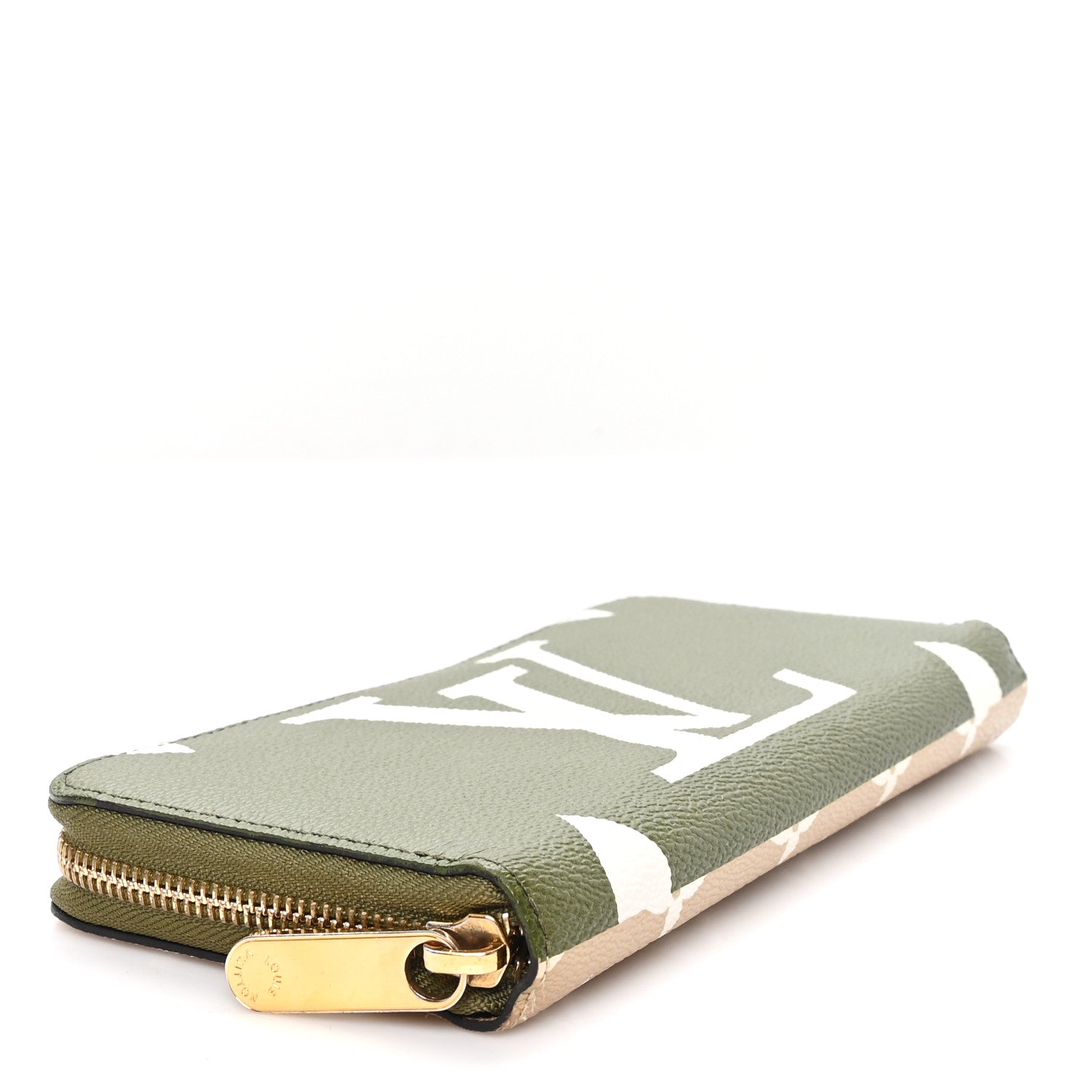 Louis Vuitton Monogram Giant Zippy Wallet Kaki White 4 of 7
