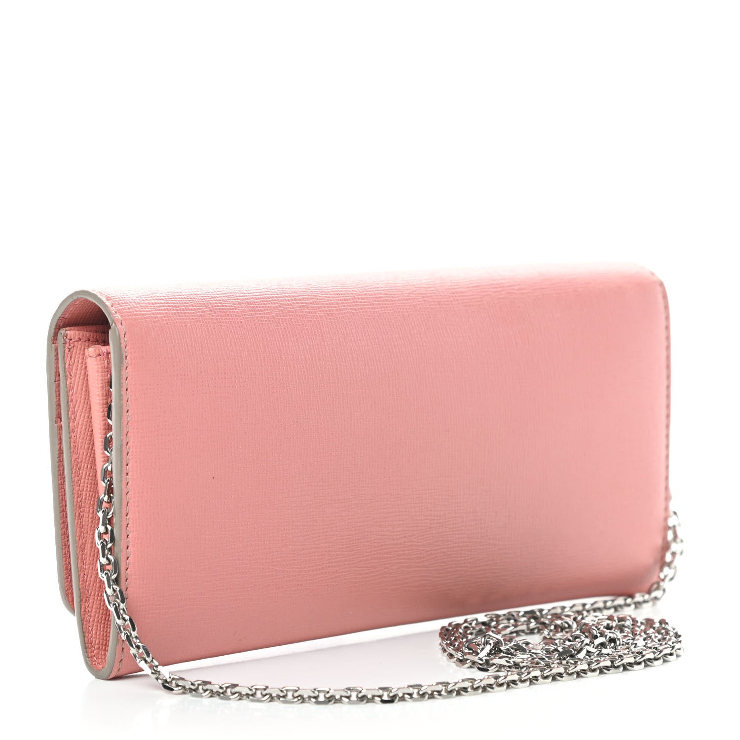 Fendi Vitello Elite Crystal Eye Monster Continental Wallet on Chain Grigio Polvere Ribes Multicolor 3 of 13