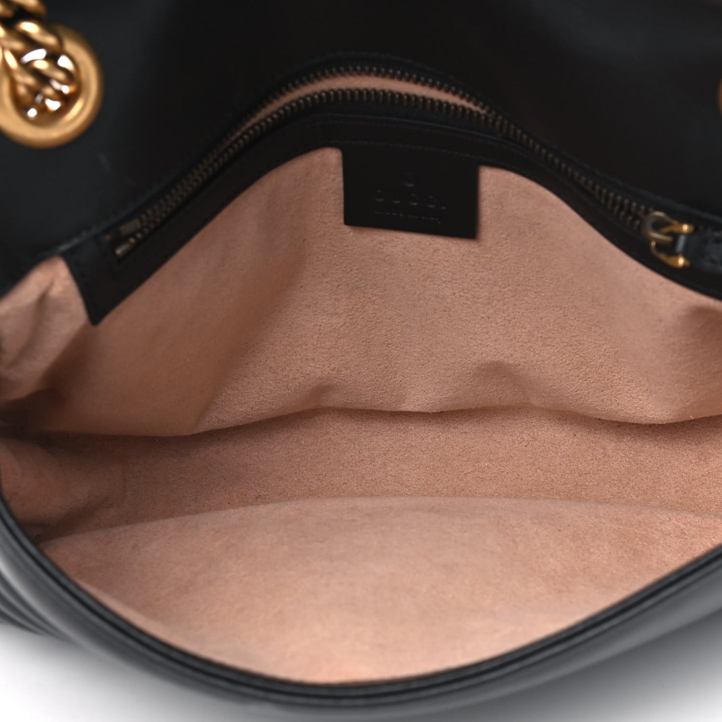 Calfskin Matelasse Small GG Marmont Shoulder Bag Black