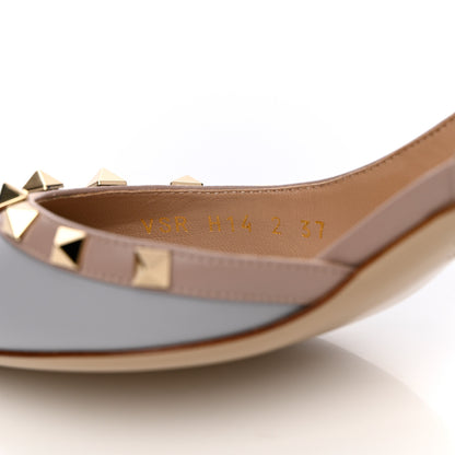 Valentino Garavani Calfskin Nappa Rockstud Half D'Orsay Slingback 50mm Pumps 37 Pastel Grey Poudre 6 of 9