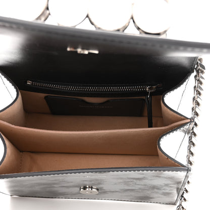 Alexander McQueen Metallic Patent Calfskin Jeweled Knuckle Satchel Silver 5 of 9