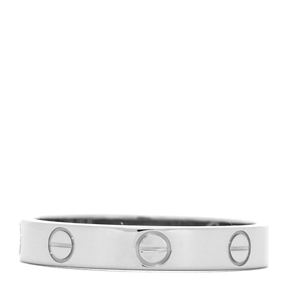 Cartier 18K White Gold 3.5mm LOVE Wedding Band Ring 58 8.5 3 of 4
