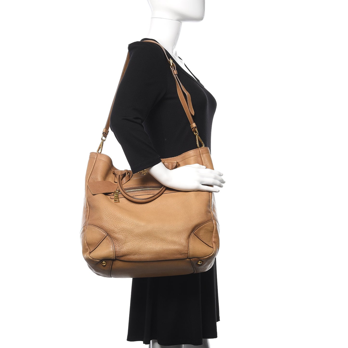 Vitello Daino Shopping Tote Sughero